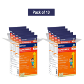 Supermilk Gritzo Growth+ for Boy 7 to 12 years, 10 Piece(s)/Pack Creamy Vanilla