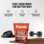 7 - Pintola High Protein Peanut Butter,  1 kg  Dark Chocolate Crunchy 