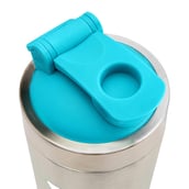 6 - Myprotein Stainless Steel Shaker Bottle,  Silver/Blue  750 ml 