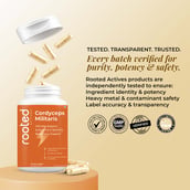10 - Rooted Active Naturals Cordyceps Militaris Organic Mushroom Extract, 60 veggie capsule(s)