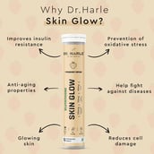 2 - DR. HARLE Glutathione Skin Glow Effervescent, Strawberry (Pack of 4) 15 tablets