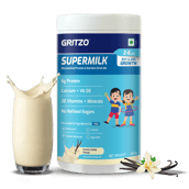 Supermilk Gritzo Growth for Boy/Girl 2-6 Yrs, 400 g Creamy Vanilla