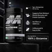 4 - MuscleTech Platinum Glutamine, 0.55 lb Unflavoured