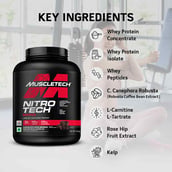 6 - MuscleTech Nitrotech Ripped Low Fat Whey Protein, 3.8 lb French Vanilla Bean
