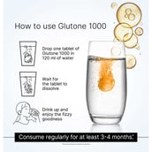 6 - Glutone 1000 Setria Glutathione Effervescent,  Unflavoured (Pack of 6)  15 tablet(s) 