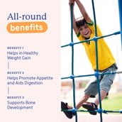 1 - Supermilk Gritzo Weight+ for Boy 7-12 Yrs Personalized Protein & Nutrition Drink Mix,  400 g  Double Chocolate
