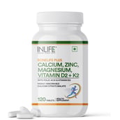 1 - INLIFE Calcium Zinc Magnesium Vitamin D+K2, 120 tablet(s) Unflavoured