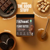 4 - FitFeast Peanut Butter, 380 g Cookie Fudge