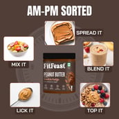 9 - FitFeast Peanut Butter, 380 g Cookie Fudge