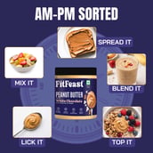 9 - FitFeast Peanut Butter, 380 g White Chocolate