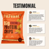 4 - FitFeast Protein Chips, 60 g Peri - Peri (Pack of 6)