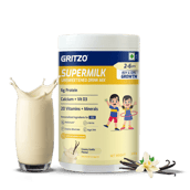 1 - Supermilk Gritzo Growth Unsweetened for Boy/Girl 2-6 Yrs, 300 g Creamy Vanilla