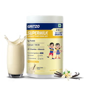 Supermilk Gritzo Growth Unsweetened for Boy/Girl 2-6 Yrs, 300 g Creamy Vanilla