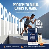 6 - AS-IT-IS Nutrition ATOM PWR Mass Gainer, 2.2 lb Banana