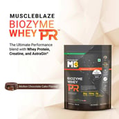MuscleBlaze Biozyme Whey PR, 4.4 lb Molten Chocolate Cake
