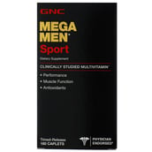 front - GNC Mega Men Sport, 180 caplets Unflavoured