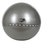 B Fit USA Exercise Printed Heavy Duty Silver Gym Ball (AB8104), Silver 65 cm