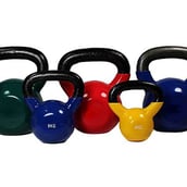2 - B Fit USA Vinyl Kettlebell,  Assorted  4 kg 