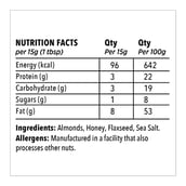 Supplement - The Butternut Co. Flaxseed Honey Almond Butter,  Unflavoured  0.2 kg 