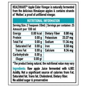 nutritionfact - HealthKart Apple Cider Vinegar with Mother NZ,  0.250 L  Unflavoured 