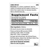 Supplement - GNC Calcium Citrate (1000 mg), 180 caplets Unflavoured