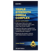 1 - GNC Triple Strength Omega Complex,  90 softgels 