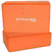 1 - Strauss Yoga Block,  Orange  23x15x7 cm 