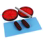 3 - Strauss Double Exercise Wheel,  Red  560 g 