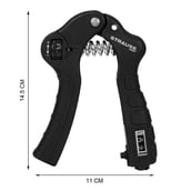 1 - Strauss Adjustable Hand Grip Strengthener with Counter,  Black 