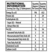 nutritionalfact - Sundrop Peanut Butter No Added Sugar & Salt, 0.924 kg Crunchy