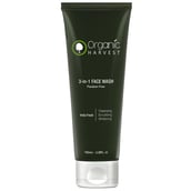 Organic Harvest 3 in 1 Face Wash (Paraben Free),  100 ml  for All Skin Types 