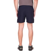 1 - Fitinc N S Lycra Shorts with Both Side Safety Zippered Pockets,  Small  Navy Blue 