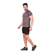 3 - Fitinc N S Lycra Shorts with Both Side Safety Zippered Pockets,  Large  Black 