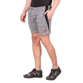 2 - Fitinc Melange Shorts with Both Side Safety Zippered Pockets, Small Gray