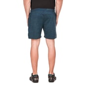 1 - Fitinc Melange Shorts with Both Side Safety Zippered Pockets,  Large  Navy Blue 