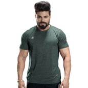 1 - Omtex Gym Polyester T Shirt TS1801,  Green  Small 