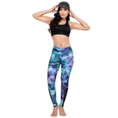 1 - Swee Women's Plain Leggings (SweeAth104),  Blue  XXL 