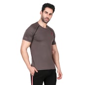 Fitinc Round Neck Gym T Shirt,  Grey  Small 