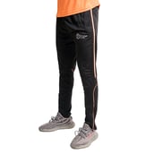 2 - Fitup Life Solid Men Track Pants with Orange Strip,  Black  XXL 