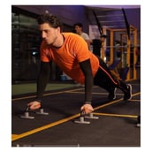 2 - Fitup Life Solid Men Track Pants with Orange Strip,  Black  Medium 