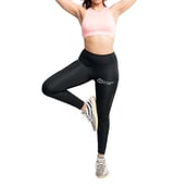 4 - Fitup Life Solid Women Tights,  Black  Large 