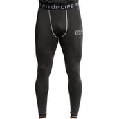 2 - Fitup Life Solid Men Tights Compression,  Black  Medium 