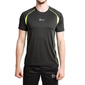 4 - Fitup Life Solid Men Round Neck Reversible T Shirt,  Black  Small 