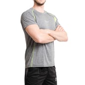 2 - Fitup Life Solid Men Round Neck Reversible T Shirt,  Grey  Medium 