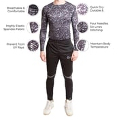 3 - Fitup Life Gym Wear Men Compression Full Sleeve,  Multicolor  Large 