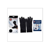 2 - Dr. Arthritis Copper Infused Gloves,  Black with Hand Book (Pair)  Large 