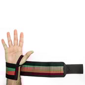 1 - Fitup Life Gym Wrist Support with Non Slip Grip,  Red and Green  Free Size 