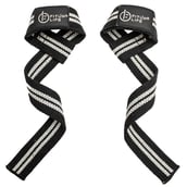 1 - Fitup Life Gym Lifting Grip Strap with Non Slip Grip Wrist Support,  Black and Grey  Free Size 