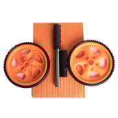 2 - Fitup Life Double Wheel Ab Roller with Mat,  Orange  300 g 