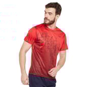 2 - Masch Mens Regular Fit Polyester Active T Shirt (MSTS1017 HSP BDR),  Red  XXL 